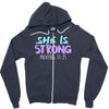 she is strong Zipper Hoodie
