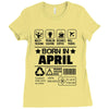 Born In April Ladies Fitted T-Shirt
