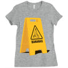 caution bananas Ladies Fitted T-Shirt