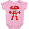 train to beat all might Baby Onesie