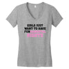 girls just want to have fundamental rights Women's V-Neck T-Shirt