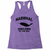 narwhal whale Racerback Tank