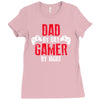 dad by day gamer by night gaming Ladies Fitted T-Shirt