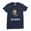 hey, ass butt! Ladies Fitted T-Shirt