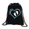 Baby Boy with Heart Any Name Customized Drawstring Bags