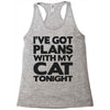 plans with my cats tonight Racerback Tank