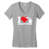 ladies i love michigan craft beer Women's V-Neck T-Shirt
