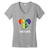 Love is Love Heart Women's V-Neck T-Shirt