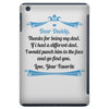 Dear Daddy, Thanks for Being my Dad Baby Boy Letter to Father iPad Mini