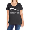 just don't care Ladies Curvy T-Shirt