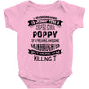 Super Cool Poppy Of A Freaking Awesome Granddaughter Baby Onesie