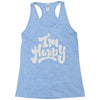 i'm happy Racerback Tank