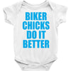 biker chicks do it better Baby Onesie