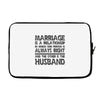 marriage is a relationship in (2) Laptop sleeve