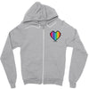 Love Is Love Lgbt Rainbow Heart Zipper Hoodie