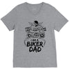 You Cant Scare Me I am Biker Dad V-Neck Tee