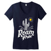 roam free Women's V-Neck T-Shirt