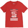 Never Underestimate A Papa With An Engineer Degree V-Neck Tee
