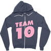 team 10 light pink Zipper Hoodie