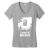 i want to believe Women's V-Neck T-Shirt