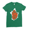 halloween pumpkins burst Ladies Fitted T-Shirt