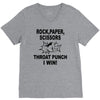 throat punch i win V-Neck Tee
