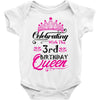 Celebrating With the 3rd Birthday Queen Baby Onesie