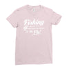 fishing   through his fly! Ladies Fitted T-Shirt