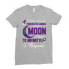 i love someone with pancreatic cancer to the moon &amp; back to infinity Ladies Fitted T-Shirt