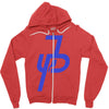 jake paul blue Zipper Hoodie