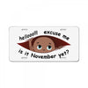 November Peeking Out Baby Boy License Plate
