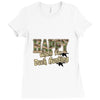 happy when duck hunting Ladies Fitted T-Shirt