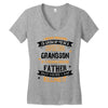 Super Cool Grandson Of A Freaking Awesome Father Women's V-Neck T-Shirt