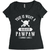 This Is What A Bad Ass Pawpaw Looks Like Women's Triblend Scoop T-shirt