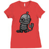 sad robot Ladies Fitted T-Shirt