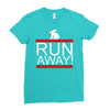 run away rabbit Ladies Fitted T-Shirt