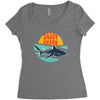 Daddy Shark Women's Triblend Scoop T-shirt