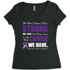 we don't know how strong we are until being strong is the only choice Women's Triblend Scoop T-shirt
