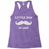 little man mustache first Racerback Tank