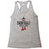 jet chemtrails red &amp; grey logo Racerback Tank