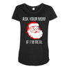 ask your mom if i'm real Maternity Scoop Neck T-shirt