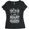 There's This Girl Who Kinda Stole My Heart Grandpa Women's Triblend Scoop T-shirt