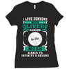 I Love Someone With Liver Cancer To The Moon And Back Ladies Fitted T-Shirt