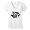 obama guns Women's V-Neck T-Shirt