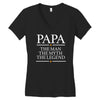 papa man myth legend Women's V-Neck T-Shirt