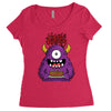 happy birthday monster Women's Triblend Scoop T-shirt