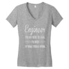 i'm not here to talk Women's V-Neck T-Shirt