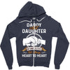 daddy and daughter  always heart to heart Zipper Hoodie