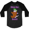 obey the beard 3/4 Sleeve Shirt