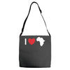 i love africa Adjustable Strap Totes